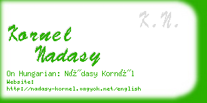 kornel nadasy business card